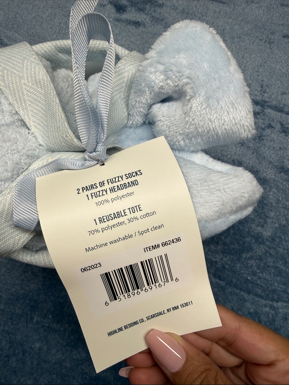 Cozy Kit Fuzzy Socks & Headband Set in Light Gray - Picture 2 of 2